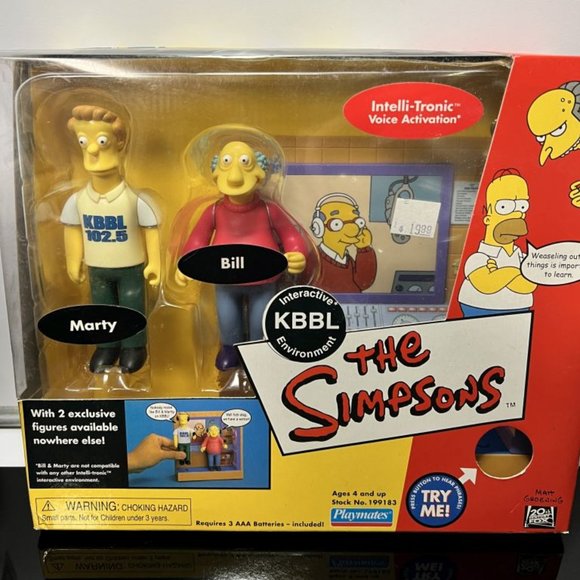 Playmates Toys Simpsons Interactive Kbbl Radio Station Martybill